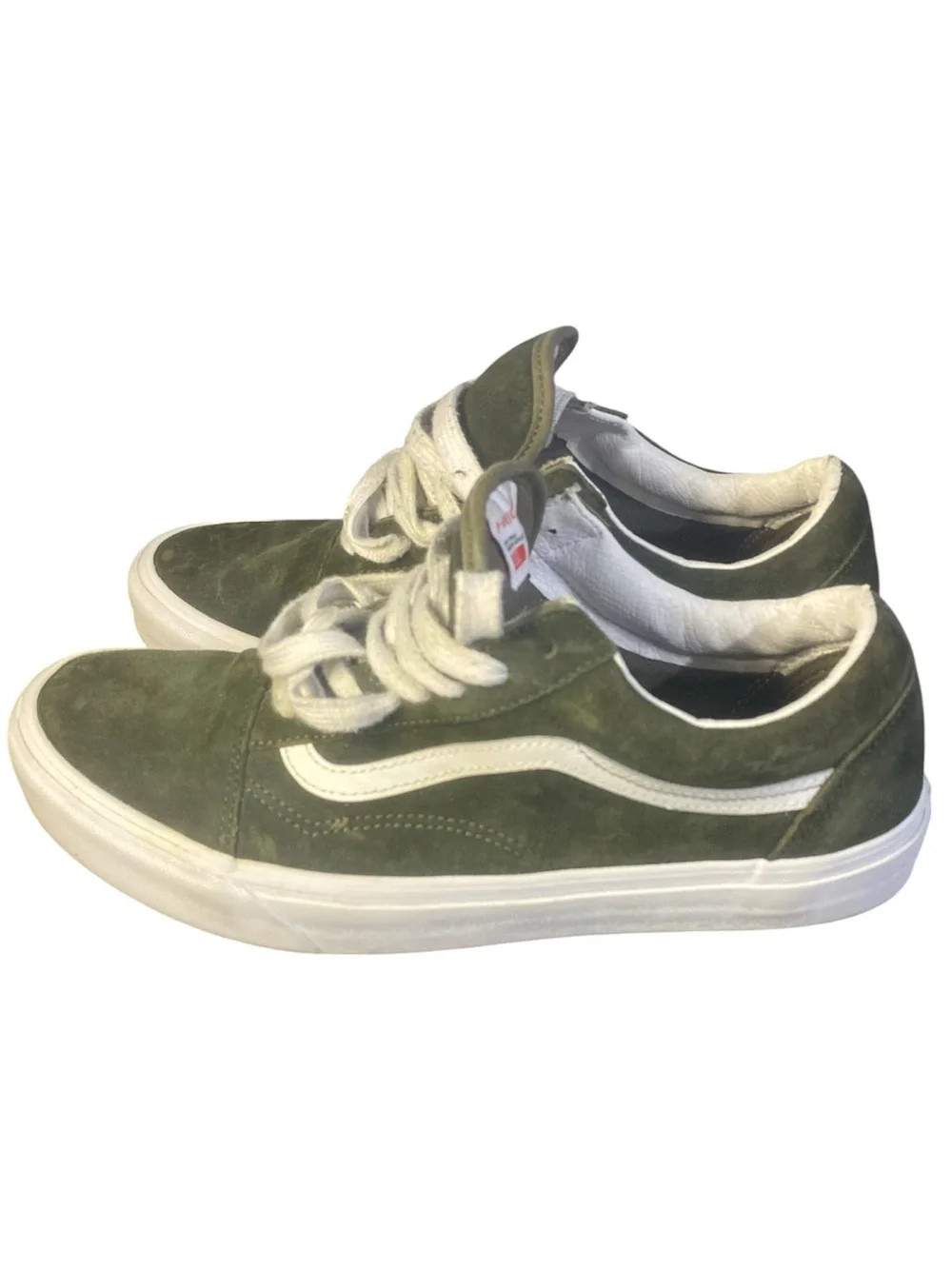 Vans Olive Green Suede Low-Top Skate Sneakers